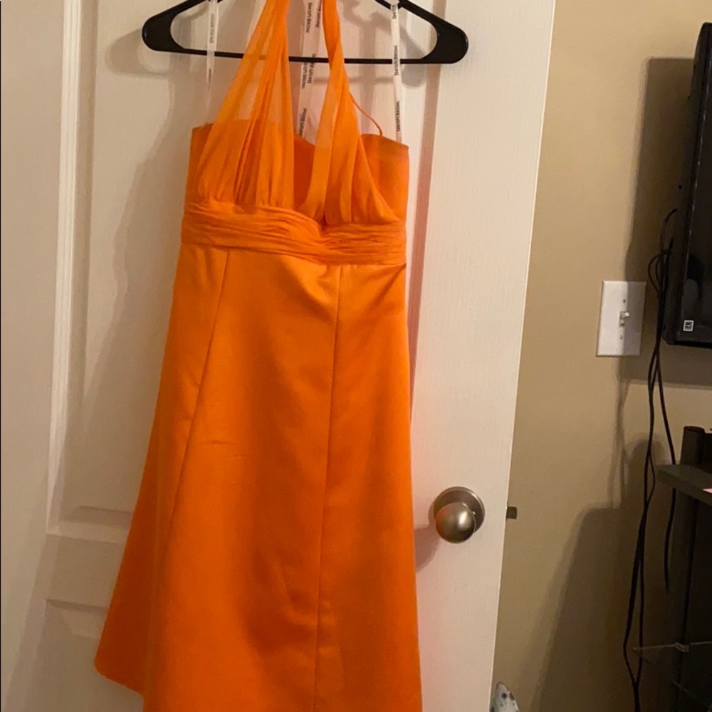 Orange bridesmaid dress